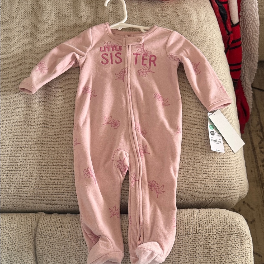 Carter's Pink 'Little Sister' Footie